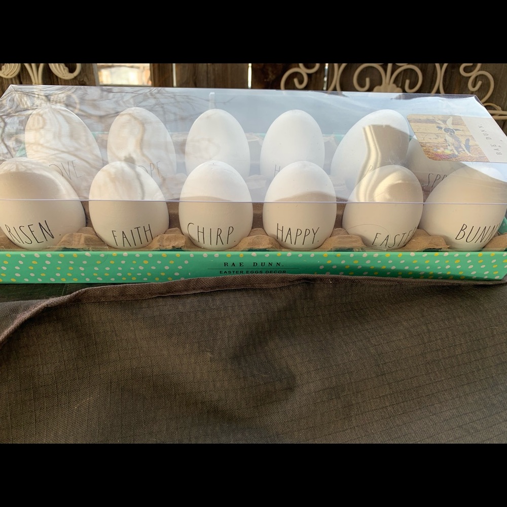 Rae Dunn wooden Easter eggs